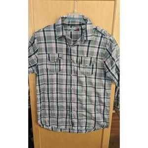 Red Snap Brand PEARL SNAP Western Shirt Large Long Sleeve‎ plaid Snap Fashion